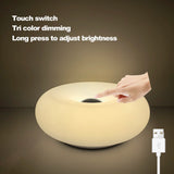Bauhaus table lamp USB plug bedroom bedside lamp living room dining room decoration donut ambient light (Not glass)