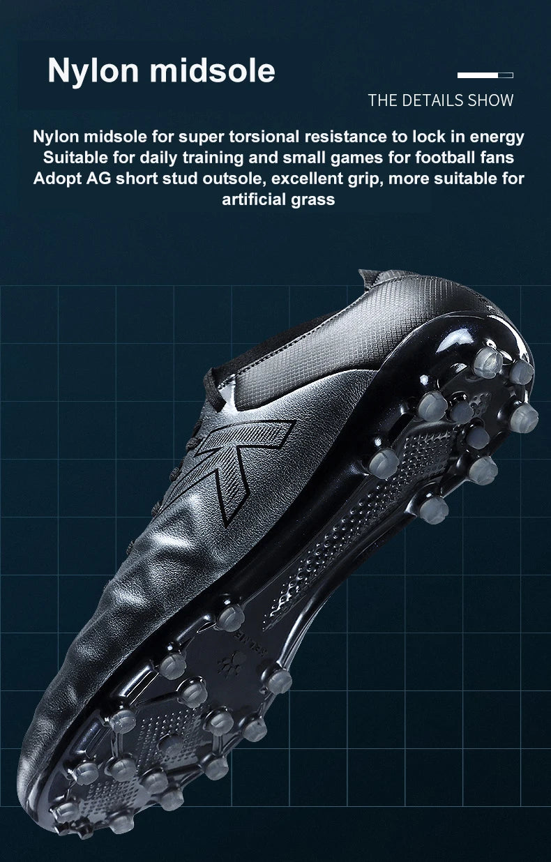 Botas de fútbol KELME MG de piel de becerro para césped artificial, antideslizantes, con amortiguación y entrenamiento, ZX80121058