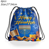 Disposable Jewish Hanukkah Supplies, Cutlery Set, Plates, Napkins, Cup, Festival Party Decorations 