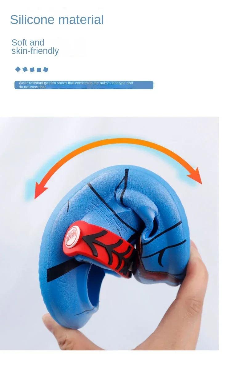 Disney Children's Slippers Summer Boys Spiderman Slipper Anti-slip Hole Kids Beach Shoes Soft Bottom Toddler Home Slipper