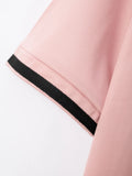 Polo de rayas de manga corta con cremallera para hombre, moda de primavera y verano, camisetas casuales, ropa deportiva de calle para exteriores, ropa para hombre