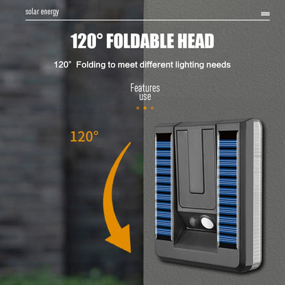 New Outdoor Solar Sensor Wall Light Folding  Light 3 Modes 120°  Adjustable Waterproof Courtyard Corridor Balcony Outdoor