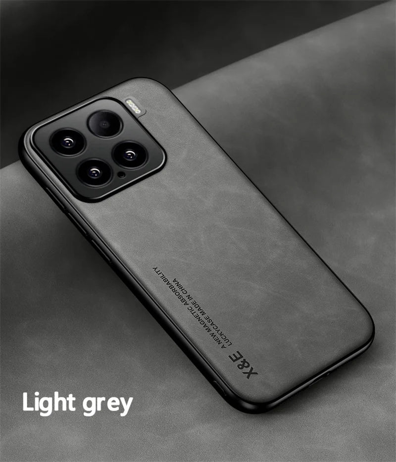 Funda For Xiaomi 15 5G Case Leather Car Magnetic Holder Phone Cover For Xiaomi 15 Pro Xiaomi15 Mi15 15Pro Soft TPU Protect Coque