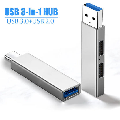 USB 3.0 Hub USB Hub 2.0 Multi USB Splitter Hub Use Power Adapter 3 Port Multiple Expander 2.0 USB 3.0 Hubfor PC
