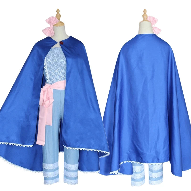 ToyStory 4  Dis-ney Little Bo Peep Cosplay Clothes Cloak Suit Anime Bo Peep Cosplay Costumes for Women Halloween Party Costumes
