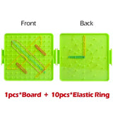 Montessori Baby Creative Toy Graphics Rubber Tie Nail Boards Childhood Geometry Education Preschool Kids Puzzle Game Toy 14cm