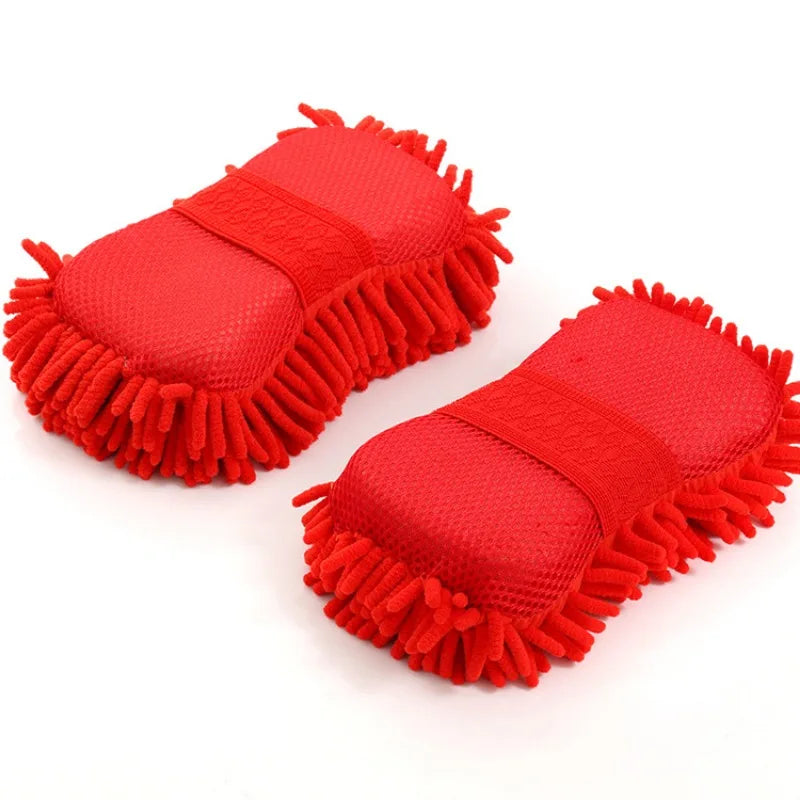 2Pcs Coral Car Wash Mitts Car Cleaning Sponge Care Detailing Brushes Auto Gloves Styling Car Cleaning Tools Auto Accessories