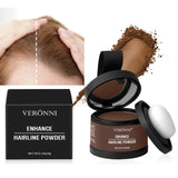 Polvo corrector de línea de cabello esponjoso, fibras temporales para cabello negro, raíces, cobertura de canas, polvo de sombra de línea de cabello al instante 
