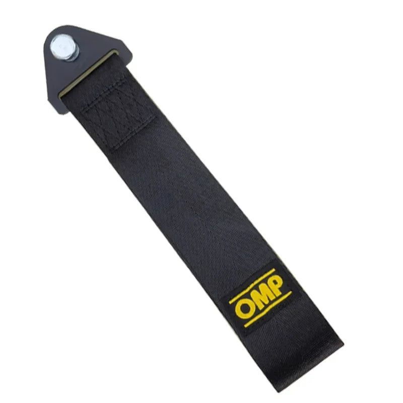 Cuerda de remolque para coche Omp, modificación, gancho de seguro de automóvil, parachoques delantero, cuerda de remolque, cabeza de vehículo, serpentina para coche, accesorios decorativos
