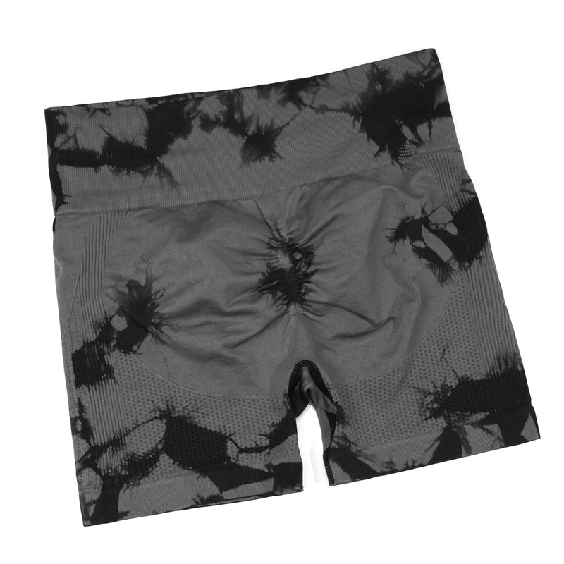 High Stretch Butt Lifting Tie Dye Fitness Shorts Women High Waist Summer Sport Yoga shorts Outdoors Sportwear