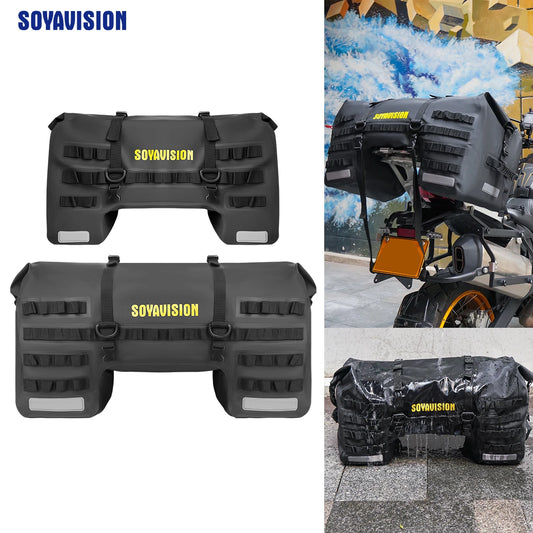 SOYAVISION 20L 50L 70L 80L 100L Motorcycle Waterproof Tail Bag Travel Outdoor Luggage Bag Motorcycle Seat Bag