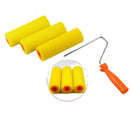 4/8inch Wall Paint Roller Brush Portable Sponge Painting Roller with Handle Roller Brush Paint Portable for Wall Painting Tool