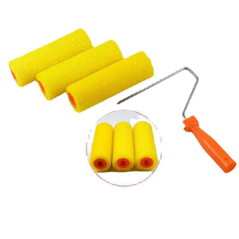 4/8inch Wall Paint Roller Brush Portable Sponge Painting Roller with Handle Roller Brush Paint Portable for Wall Painting Tool