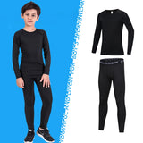 Kids Fitness Tracksuits Youth Warm Pants Tops Underwear Tight Sports Clothes for Boys Compression Running Basketball Sportswear