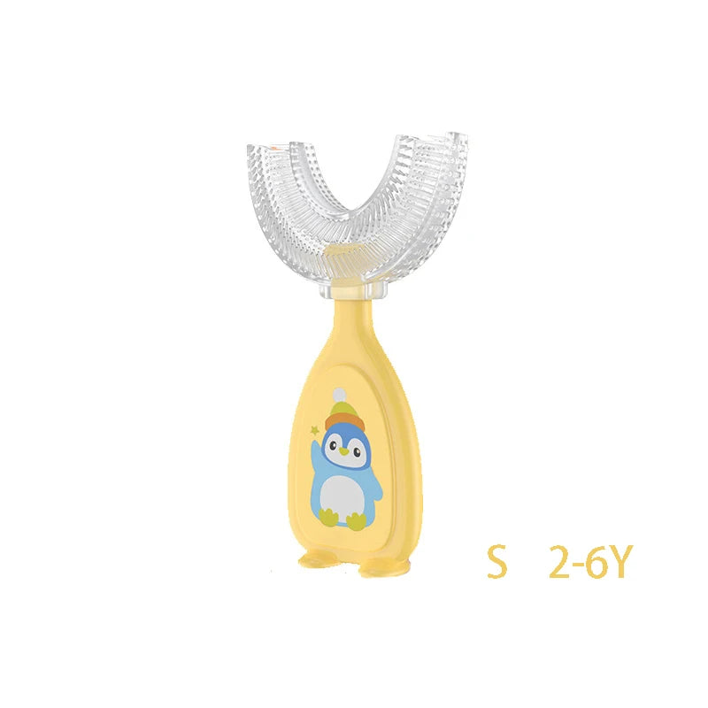 Children's 360 Degree Infant U-shaped Toothbrush Baby Health Teethers Soft Silicone Baby Brush Kids Teeth Oral Care Cleaning