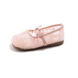 2026 Summer Kids Shoes Girls Sandals Lace Floral Princess Shoes Children Soft Sole Flat Party Dress Breathable Shoes