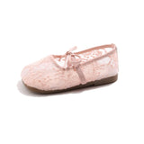 2026 Summer Kids Shoes Girls Sandals Lace Floral Princess Shoes Children Soft Sole Flat Party Dress Breathable Shoes
