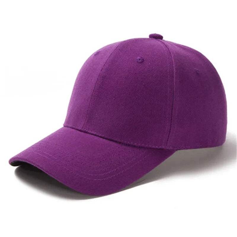 Solid Color Baseball Caps for Women Men Summer Sun Hats Adjustable Snapback Hats Unisex Street Hip Hop Hat Sun Visor Caps
