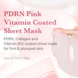 medicube Salmon DNA PDRN Pink Vita Coating Sheet Mask 10ea, Hydrogel Sheet Technology, Korean Skincare, K-Beauty, Korean Makeup