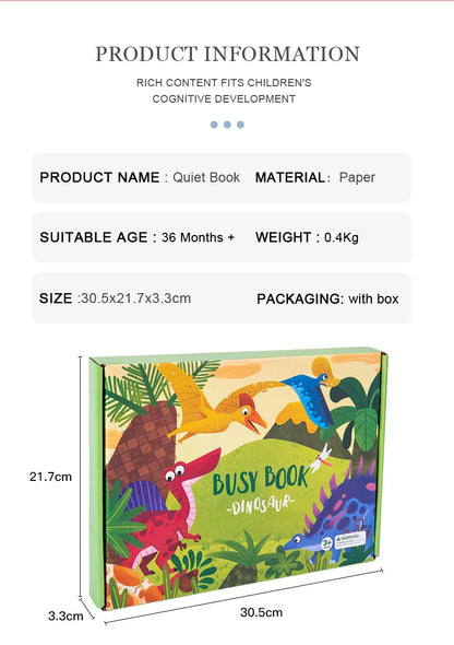 Montessori Busy Book for Kids Sticker Quiet Book Baby Early Educational Toy toddlers Matching Puzzles Game Learning Toys Gifts
