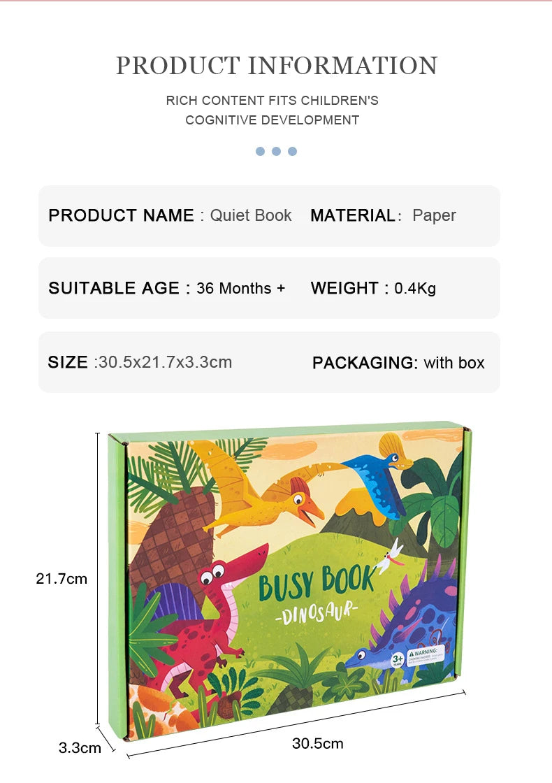 Montessori Busy Book for Kids Sticker Quiet Book Baby Early Educational Toy toddlers Matching Puzzles Game Learning Toys Gifts