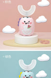 Children U-shaped Electric Toothbrush 360 Degrees Smart Cartoon Kids Silicone Toothbrush Automatic Rechargeable Sonic Toothbrush