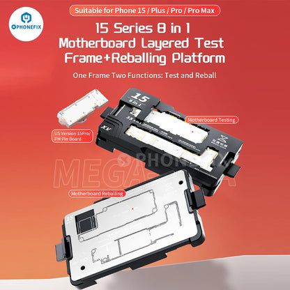 Qianli iSocket Motherboard Test Fixture For iPhone 12 13 Pro Max 14 15 Logic Board Middle Layer Radio Frequency Function Tester