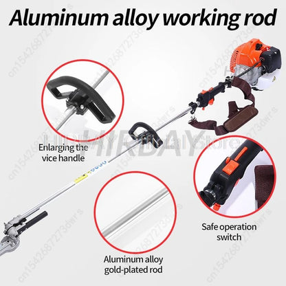 Lawn Mower High Branch Hedge Trimmer Gasoline Engine Strimmer Chainsaw Fruit Picker High Branch Shear Multi-Purpose Garden Tools