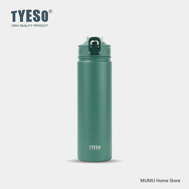 Tyeso 600/750ML Stainless Steel Thermo Bottle Car Thermal Cup Sports Water Bottles Keep Cold and Hot Vacuum Flasks Insulated Cup