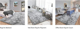 Shaggy Area Gray Rug For Living Room Super Soft Long Pile Bedroom Carpet Non-Slip Children's Home Decor Fluffy Bedside Floor Mat