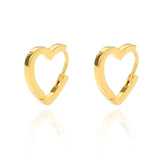 Heart Stainless Steel Earrings for Women Zircon Gold Color Hoop Earring Aesthetic Waterproof Ear Piercing Jewelry Accessories