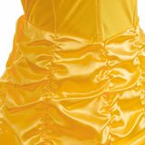 Children Princess Costume Kids Halloween Carnival Beauty Beast Birthday Party Clothes Girl Yellow Belle Cosplay Dress Up