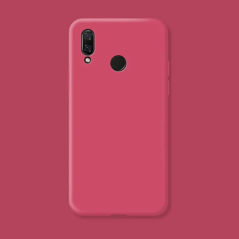 For Huawei P Smart 2019 Case Fundas Original Case Huawei P Smart 2019 Shockproof TPU Liquid Silicone Protective Phone Back Cover