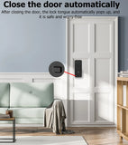 RAYKUBE DS01 BLE TT Lock Smart Fingerprint Deadbolt Lock with Latch/Door Sensor Auto Lock Key/Password/Card/ TT Lock APP Unlock