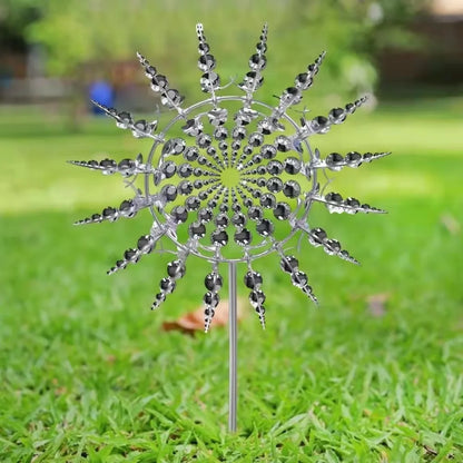 Magical Kinetic Metal Windmill Spinner Unique Wind Powered Catchers Creative Patio Garden Lawn Outdoor Courtyard Decoration