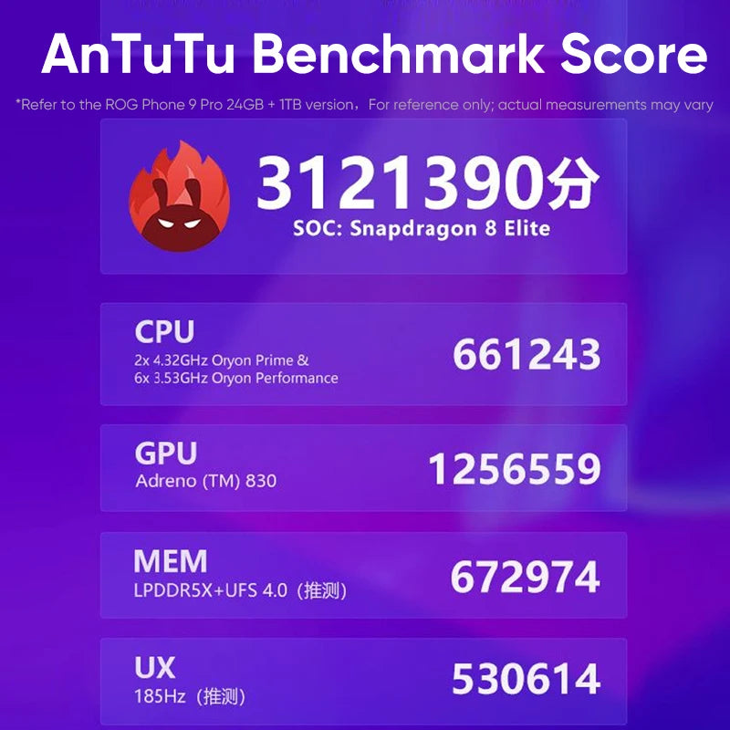 ROG Phone 9 Snapdragon 8 Official New  Gaming Flagship Smartphone 185Hz Refresh Rate AMOLED Android mobile