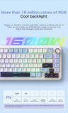 75% Hot-Swap Gaming Keyboard, Wireless FREEWOL F75 RGB Mechanical Keyboard with Metal Knobs, AULA F75 Same Model, Tri-Mode, 4000 mAh