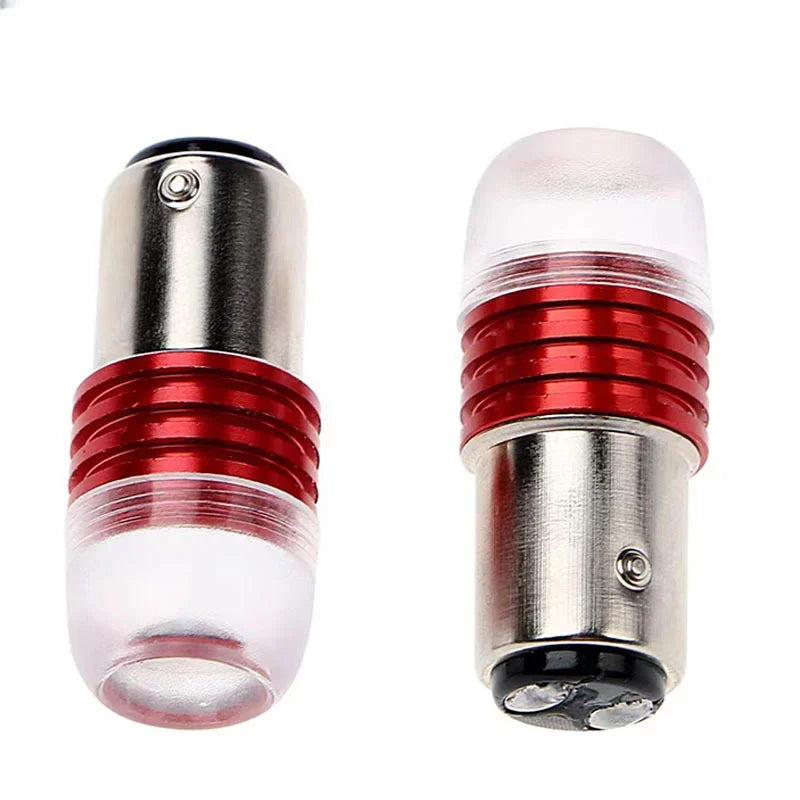 1/2pcs Strobe Car Turn Signal Light Motorcycle Tail Brake Light Flashing Lamp LED Warning Light Bulb Red Blinker Rear Taillight