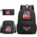 3pcs Disney Pixar Cars Lightning McQueen Students Backpacks Schoolbags Pencil Case Shoulder Bags Boys Girls School Bags Sets