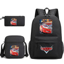 3pcs Disney Pixar Cars Lightning McQueen Students Backpacks Schoolbags Pencil Case Shoulder Bags Boys Girls School Bags Sets