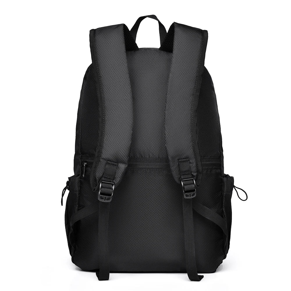 Unisex Foldable Expandable Nylon Backpack Lightweight Casual Large Capacity Multifunctional Outdoor Sports Travel Bag