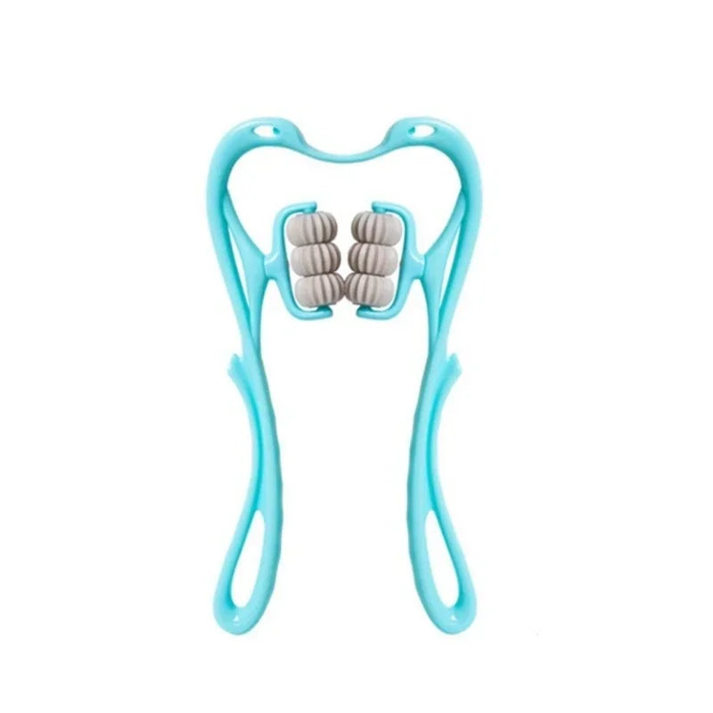 6-Wheel Cervical Spine Massage Roller Office Manual Multi-Function Relief Back Waist Shoulder Neck Clip Sports Equipment