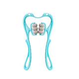 6-Wheel Cervical Spine Massage Roller Office Manual Multi-Function Relief Back Waist Shoulder Neck Clip Sports Equipment