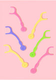 60pcs Kids Dental Floss Picks Cartoon Shape Teeth Cleaning Toothpicks Individual Pack Oral Care Dental Flosser for Children