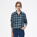 Casual Women's Plaid Shirt 2025 Spring Autumn New Ladies Loose Blouse and Tops Female Long Sleeve Shirts Fresh Checked Clothes