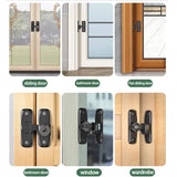 1pc Sliding Door Latch Home Security Latch Bolt Zinc Alloy 90 180 Degree Easy Install Lock Bathroom Sliding Door Bolt Latch