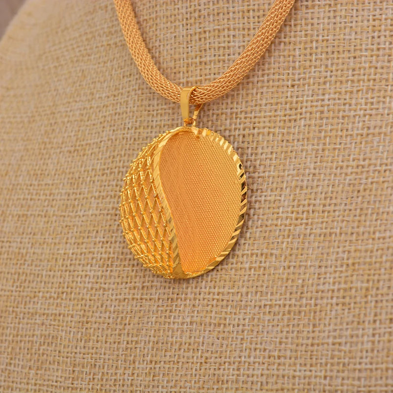 Jewelry Set For Women  Gold Plated With Necklace Pendant Nigerian Wedding Jewelry