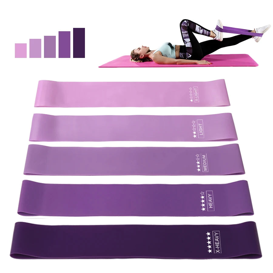 Entrenamiento en casa, yoga, deporte, bandas de resistencia, fitness, bandas elásticas de resistencia, estiramientos, pilates, crossfit, entrenamiento, equipo de gimnasio.