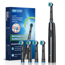 Rotation Electric Toothbrush with 8 Brush Heads Fast Charging Toothbrushes 5 Modes Rechargeable Toothbrush for Adult Oral Care