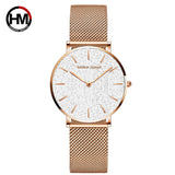 HANNAH MARTIN Women Watch Nordic Minimalist Japan Quartz Movement 3Bar Waterproof Women 36mm Full Rose Gold Dropshipping Watches